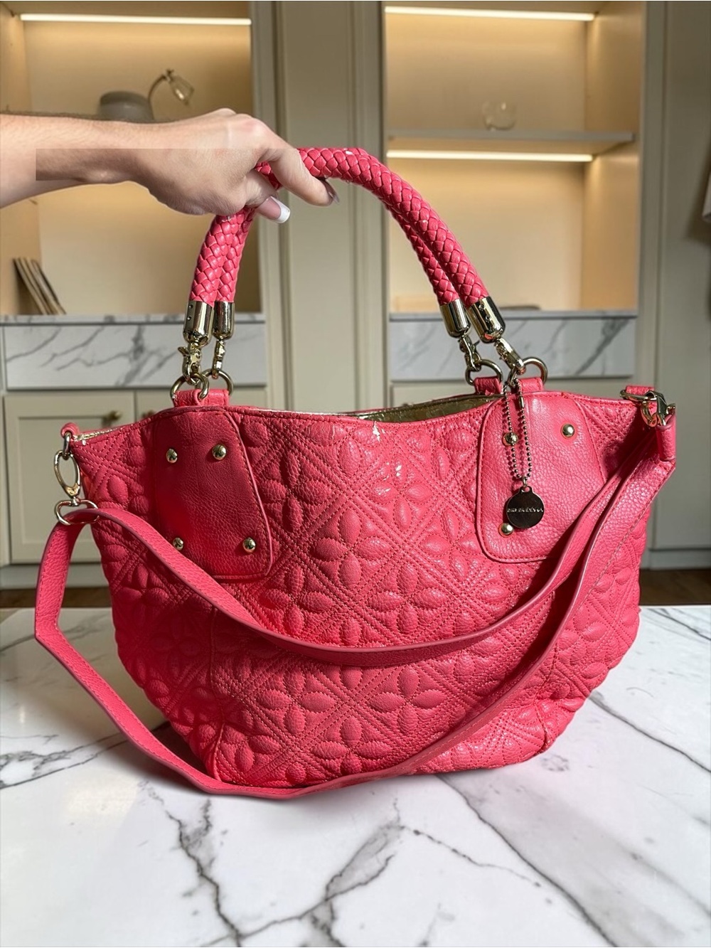 Big Buddha Pink Floral Shoulder Bag